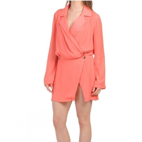 NWT Free People Simone Mini Dress in Peach Size Large - Picture 1 of 4